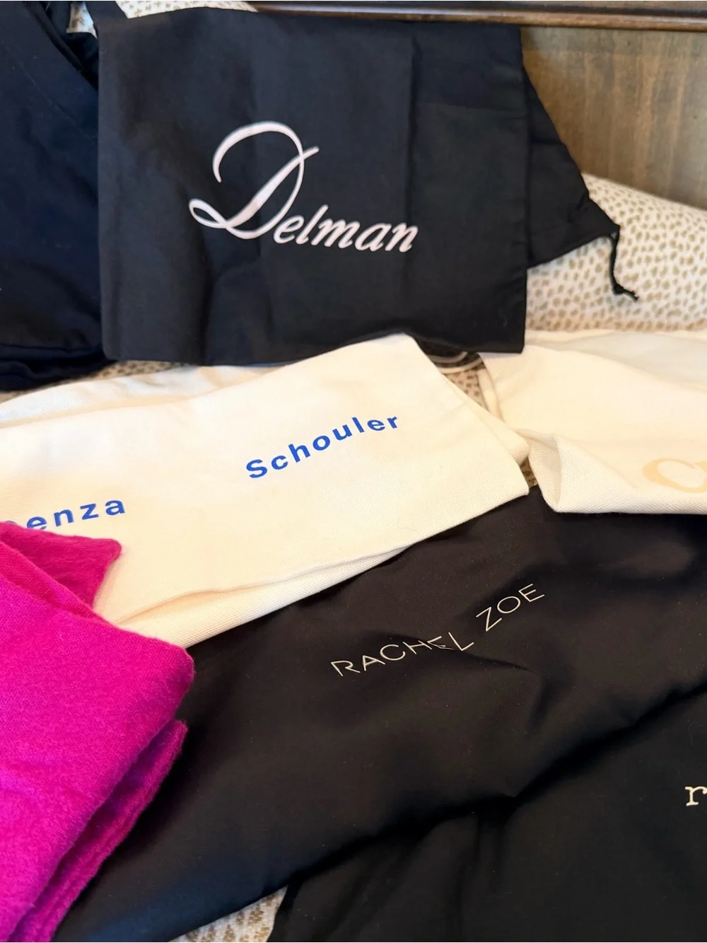 Valentino Garavani and more brands  Dust Bags (White, Black, Fuchsia)